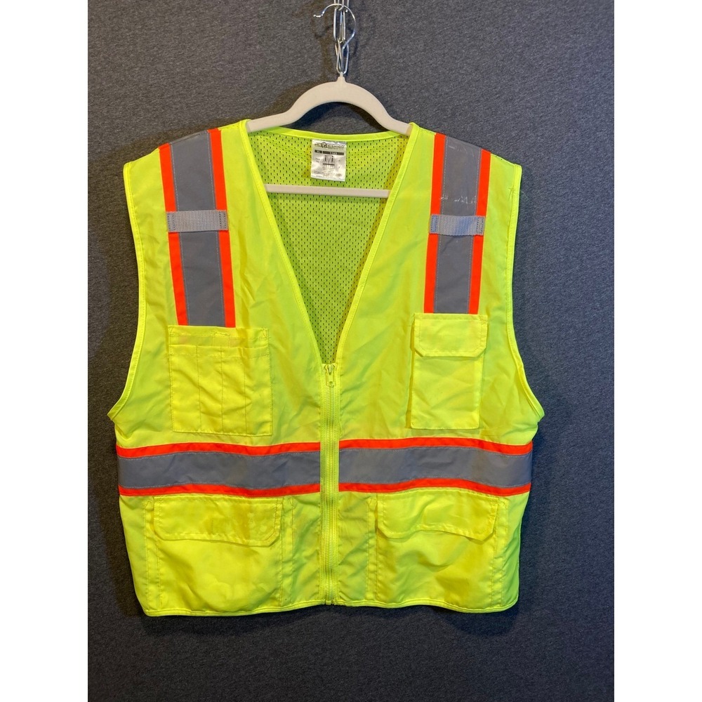 ML Kishigo 1163 High Visibility Safety Vest Lime Yellow Mesh Reflective XL